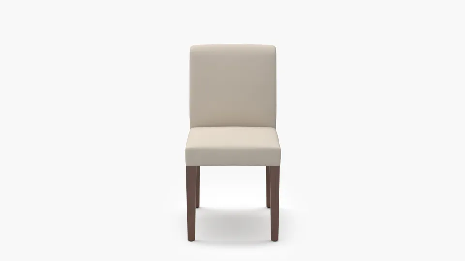 Signature Dining Chair, Husk Everyday Linen, Walnut Square Tapered Leg