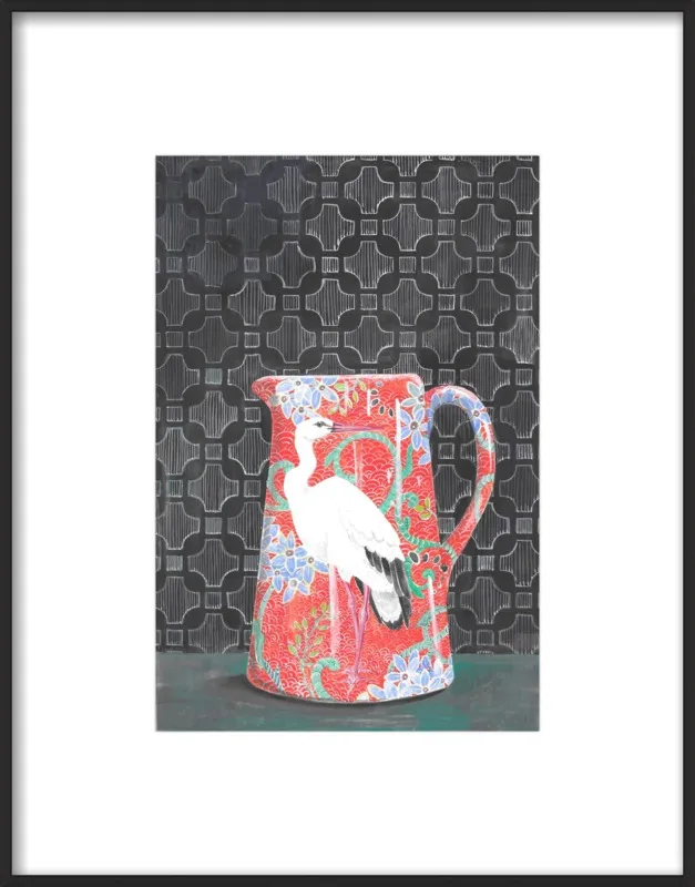 Red Vase by Miri Eshet for Artfully Walls
