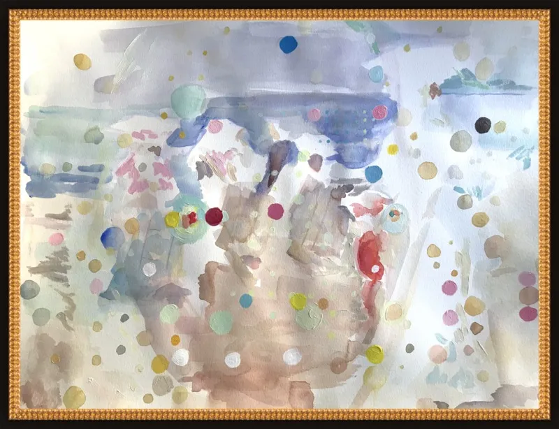 Beach scene (from memory)  by Hannah Dean for Artfully Walls