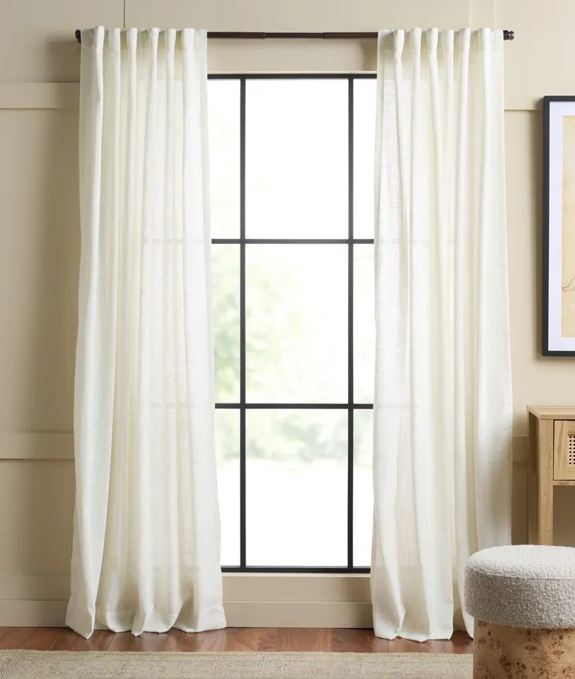 Ayla Window Panels 52x84", Set of 2 - Off White