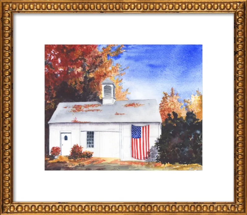 The Ross Barn in Fall by Lydia Marie Elizabeth for Artfully Walls