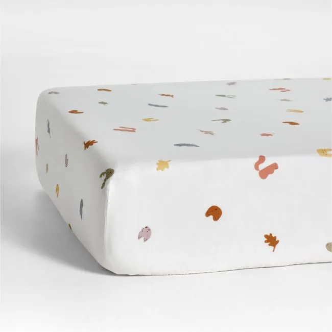 Supersoft Forest Animals 100% Organic Cotton Baby Crib Fitted Sheet