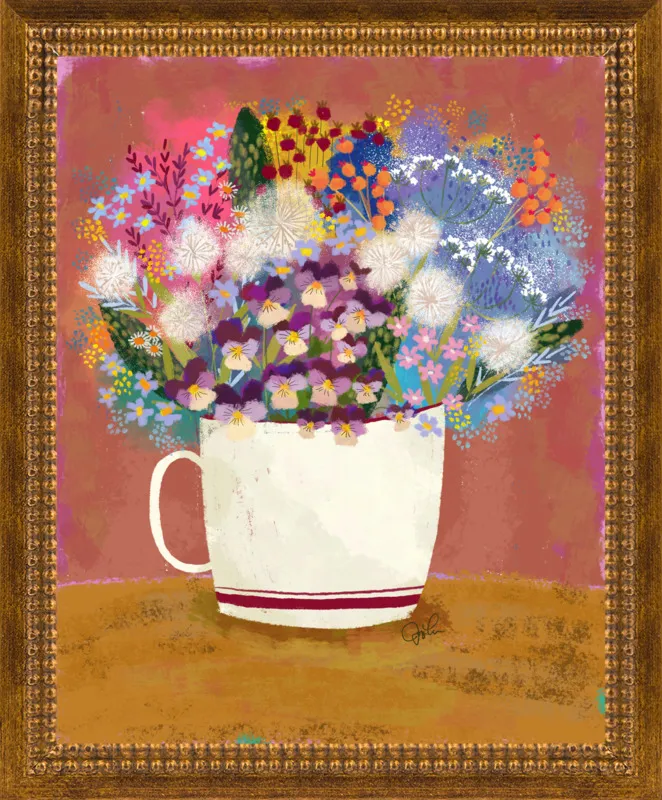 Violas in Russet by Joy Laforme for Artfully Walls