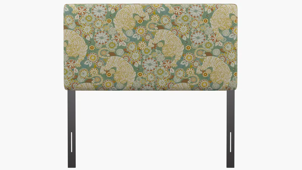 Square Back Headboard, Pistachio Siberian Tiger, Full