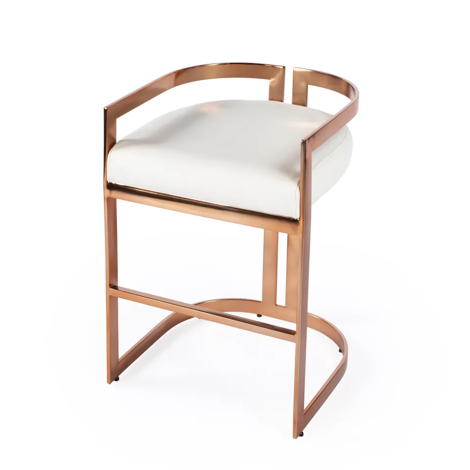 Clarence Rose Gold Counter Stool