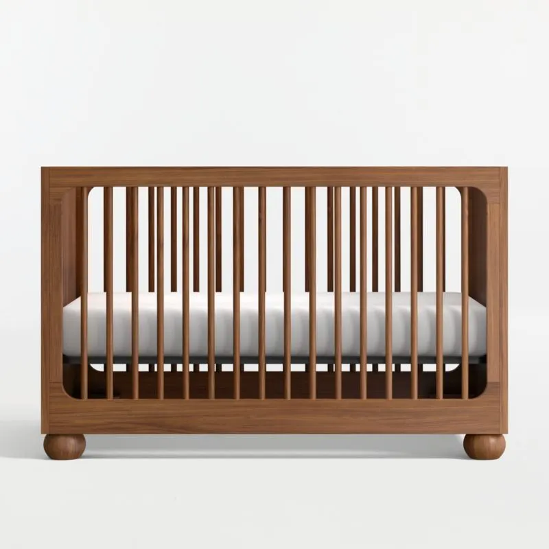 Emery Walnut Wood Convertible Crib