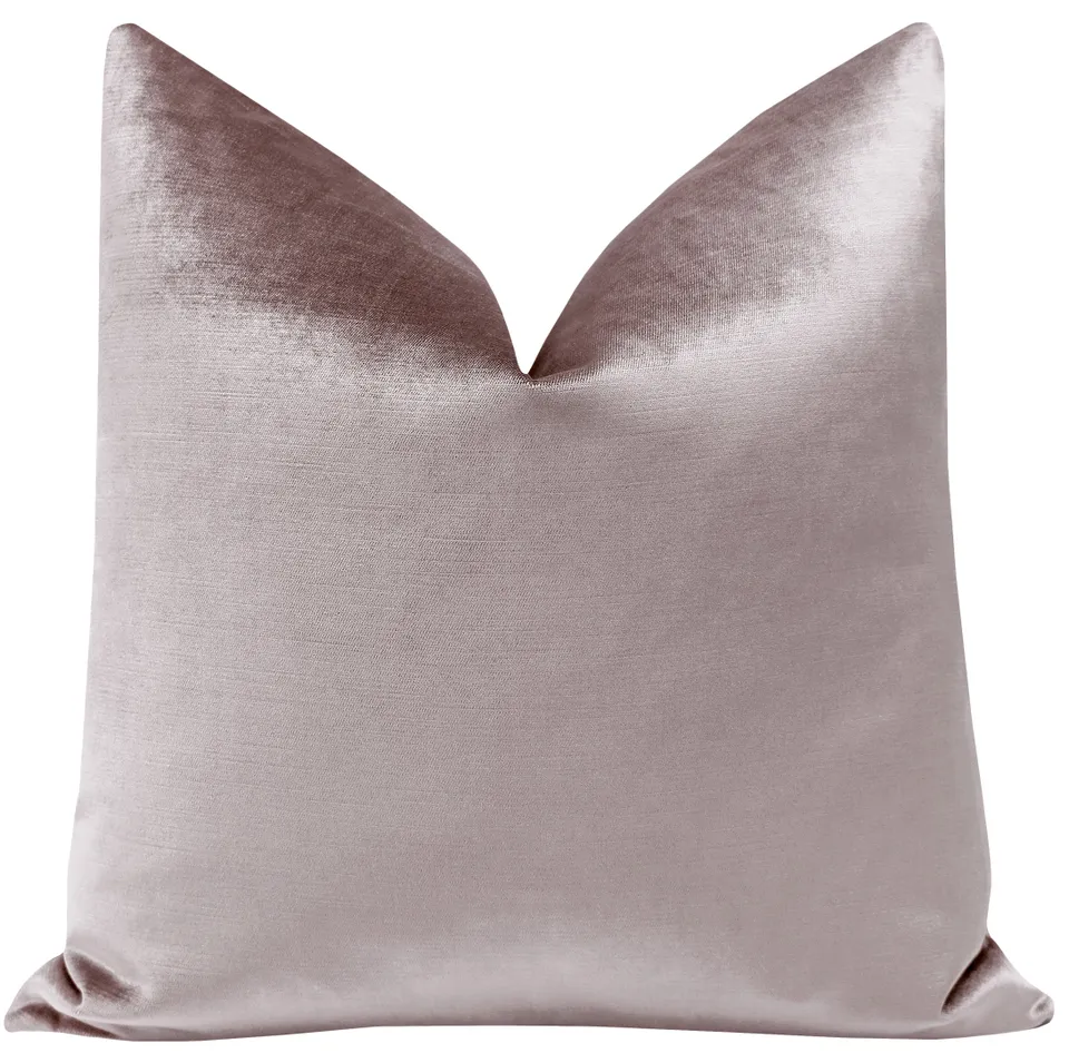 FAUX SILK VELVET // SMOKEY LAVENDER - 20" X 30" QUEEN SHAM