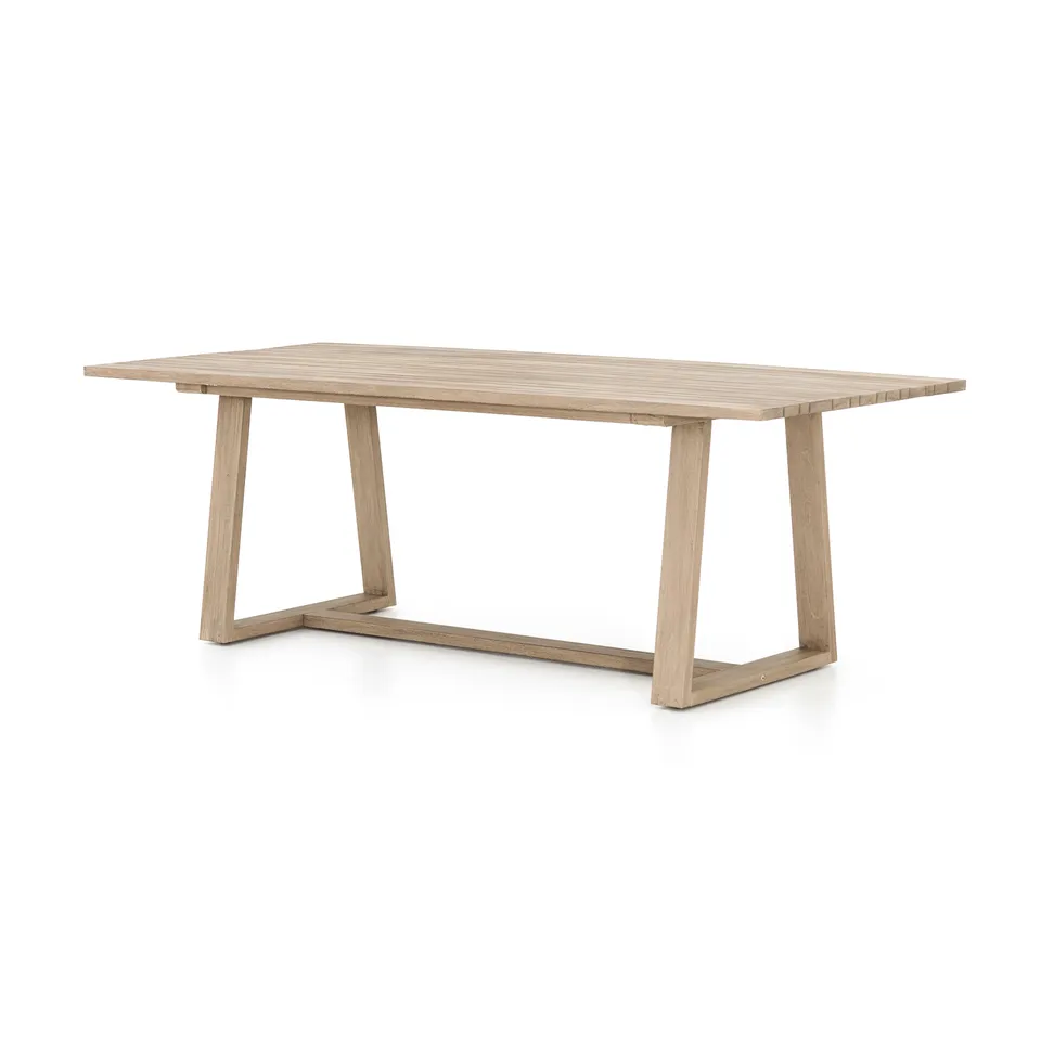 Atherton Outdoor Dining Table - Washed Brown-FSC