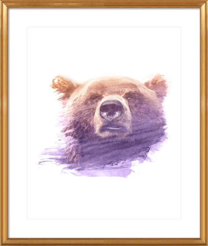 BEAR SUPERIMPOSED WATERCOLOR by Emiliano Deificus for Artfully Walls