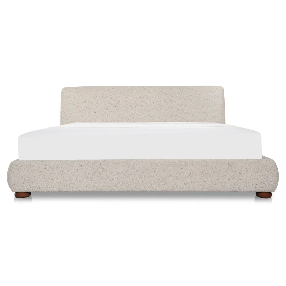 Beau Queen Storage Bed Speckled Light Grey