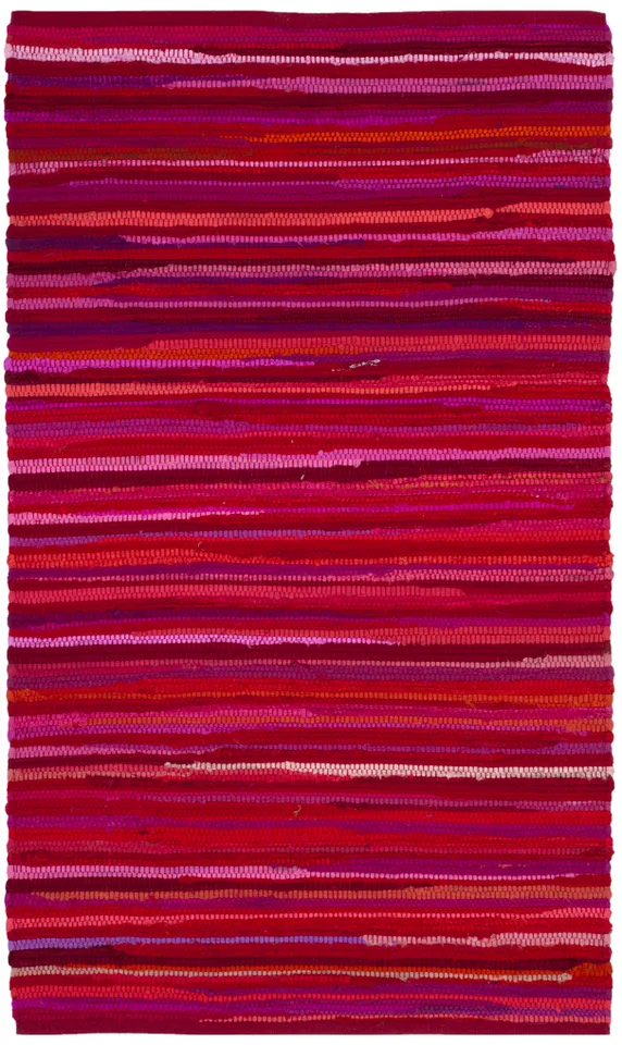 Arlo Home Hand Woven Area Rug, RAR130R, Red/Multi,  2' 6" X 4'