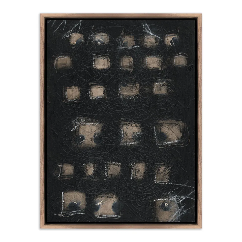 Squared Up by Jamie Beckwith - Rustic Walnut Floater