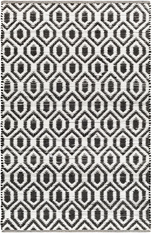 Jean Black Indoor 2'6" x 8' Handmade Rug