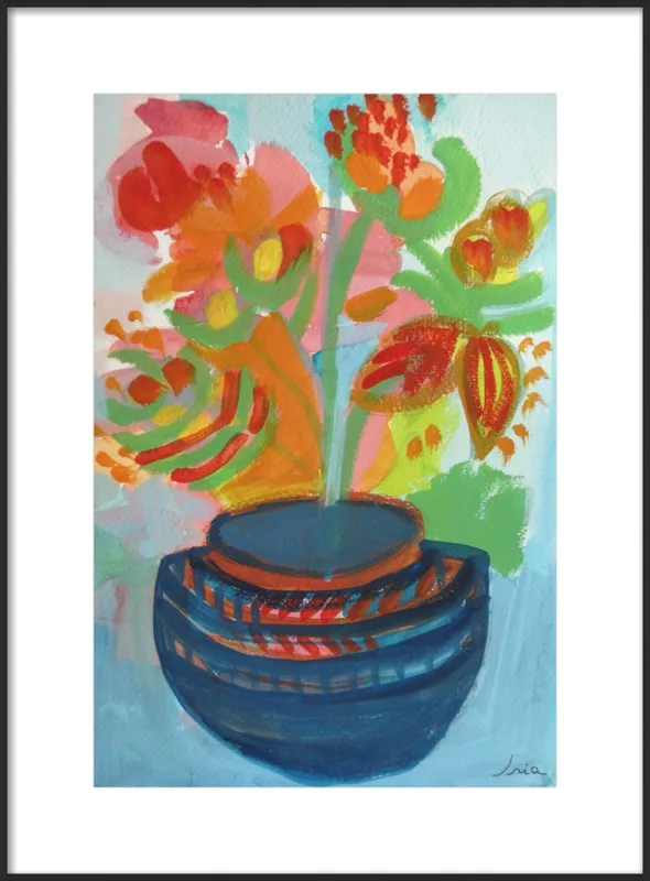Red Flowers by Iria Fernandez Alvarez for Artfully Walls