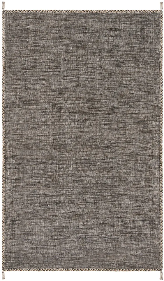 Arlo Home Hand Woven Area Rug, MTK150B, Beige/Black,  5' X 8'