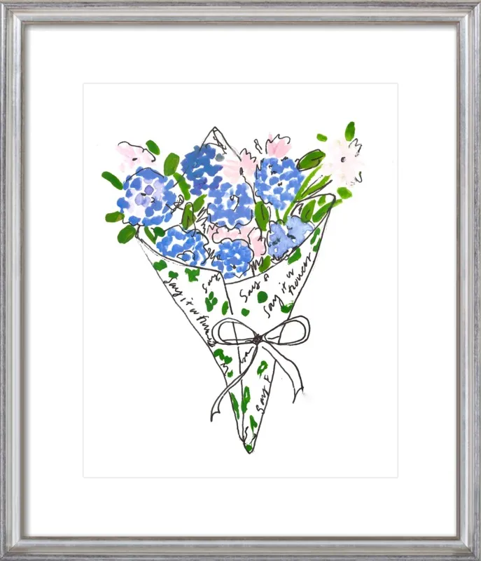 Bodega Flowers in Blue by Larsen McDowell for Artfully Walls