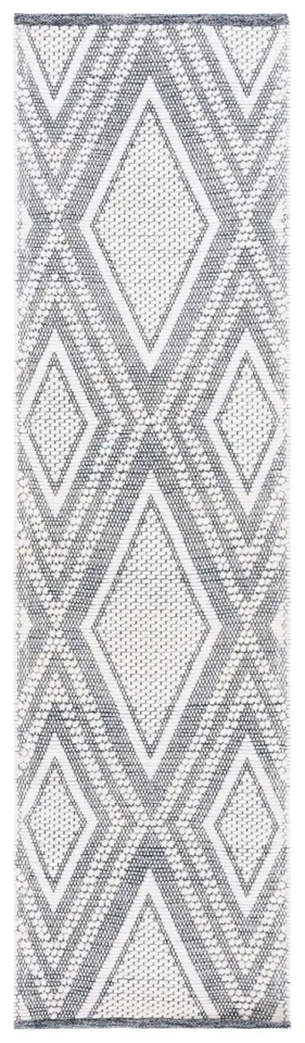 Safavieh Couture Vermont Collection Hand Woven Area Rug, Ivory / Navy, 2'-3" x 8'