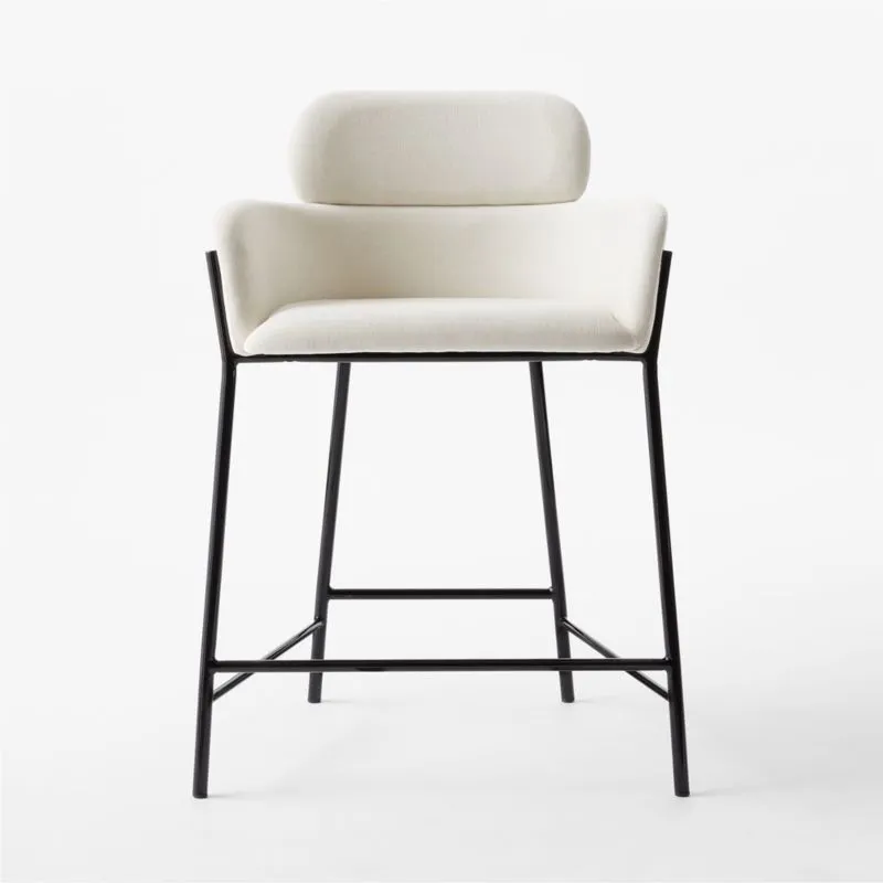 Azalea Cream Performance Fabric Counter Stool Set of 2