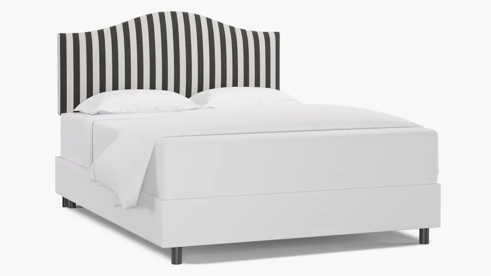 Camelback Headboard, Ink Cabana Stripe, Queen