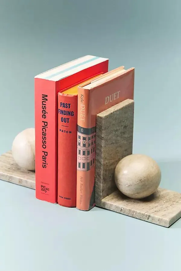 Marble Sphere Bookends