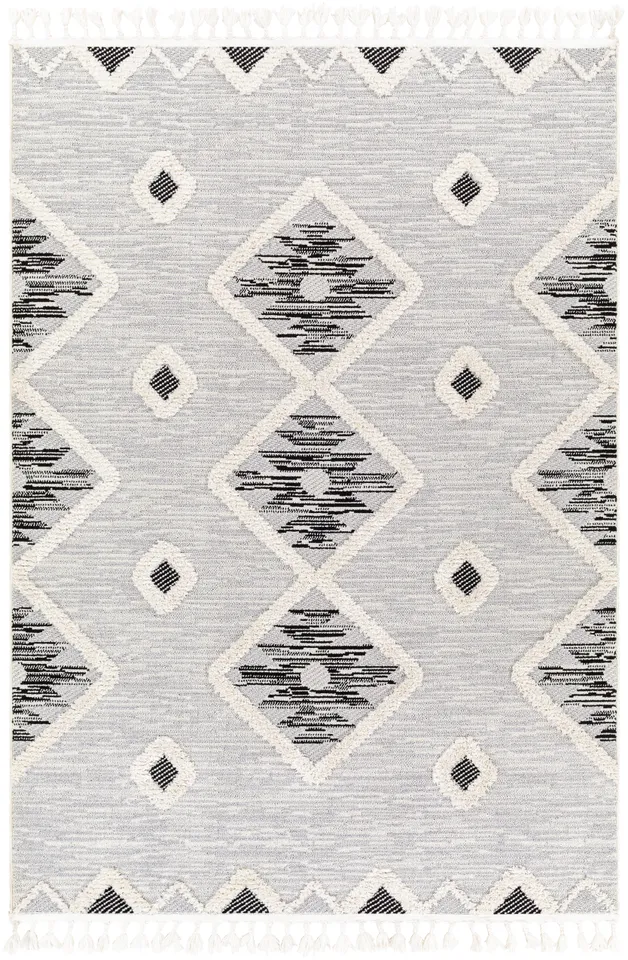 Azilal Beige Indoor 2'7" x 7'3" Machine Woven Rug