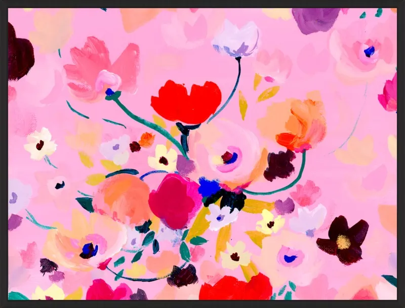 Pink Posey by KT Smail for Artfully Walls