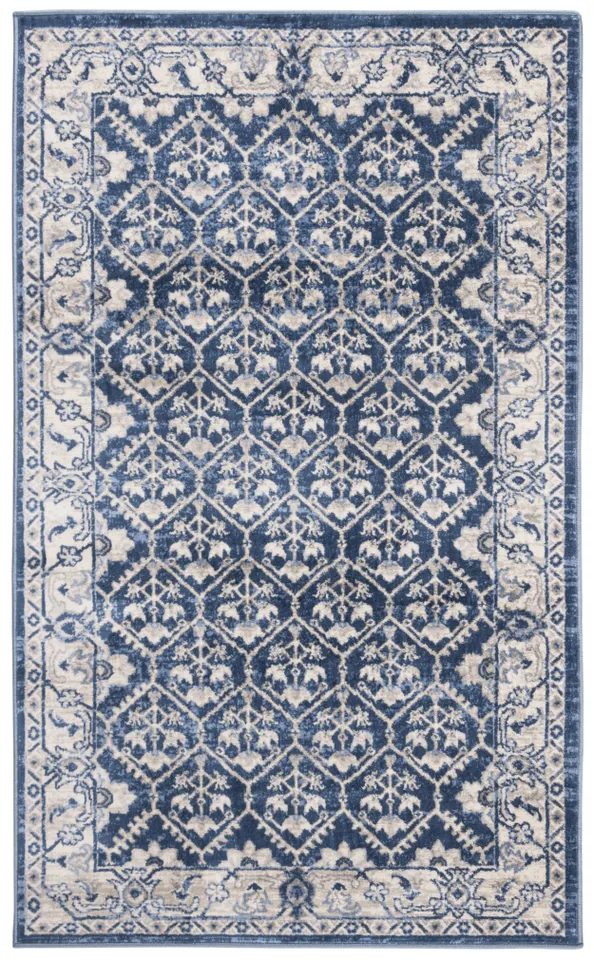 Arlo Home Woven Area Rug, BNT869M, Navy/Light Grey,  3' X 5'