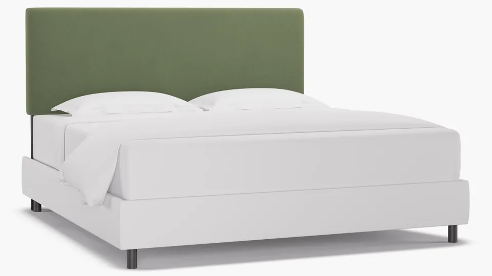 Square Back Headboard, Vert Classic Velvet, King