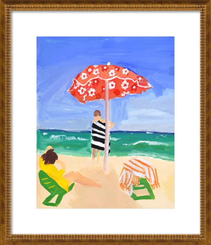 Italian Beach Umbrella by Jackie Mancuso for Artfully Walls