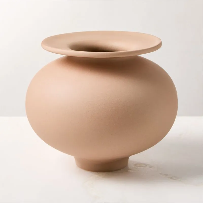Leplaine Round Light Mauve Ceramic Vase