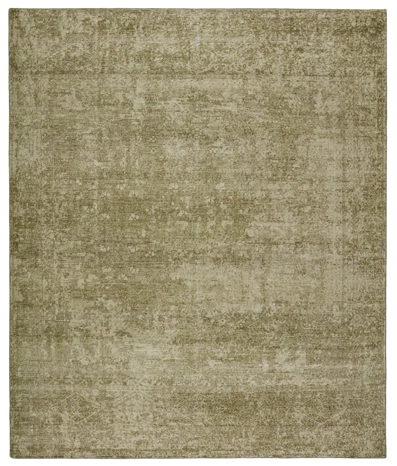 Designer Edit Amira Hand-Knotted Floral Green/ Cream Area Rug (10'X14')