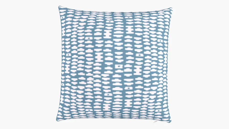 Throw Pillow 22", Dusty Blue Odalisque, 22" x 22"