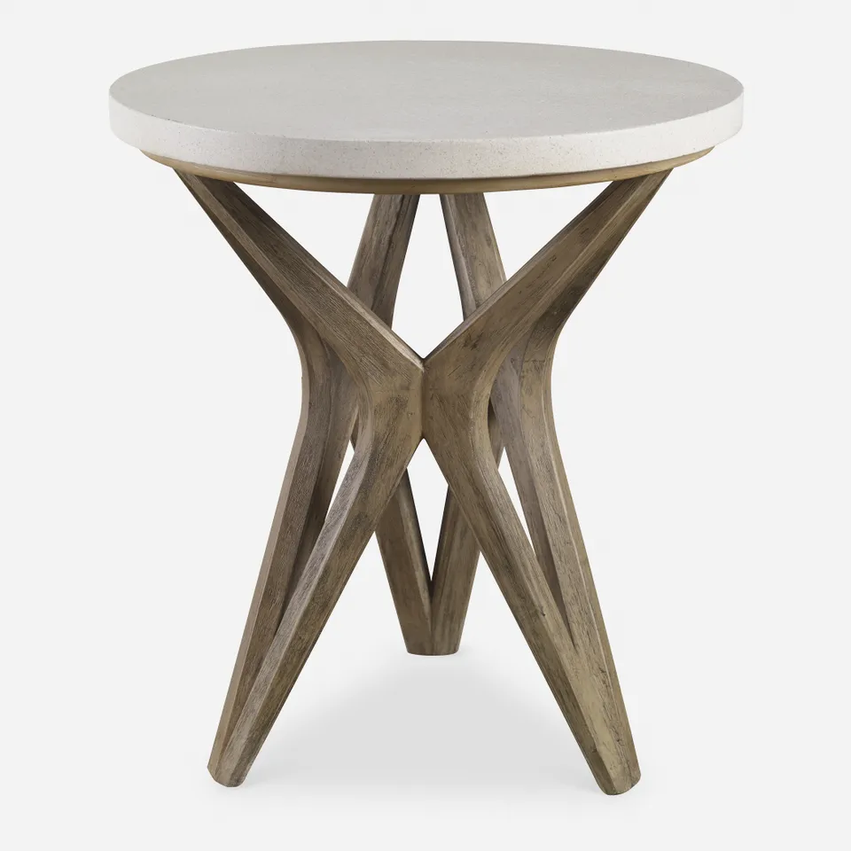 Marnie Limestone Side Table