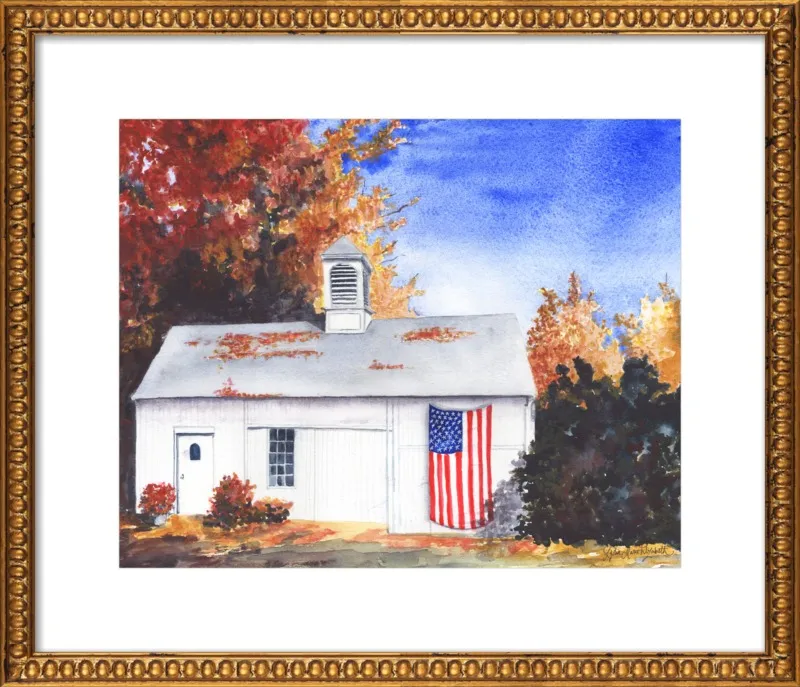 The Ross Barn in Fall by Lydia Marie Elizabeth for Artfully Walls