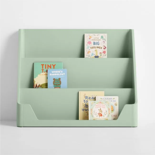 Scout Sage Wood Kids Low Bookcase