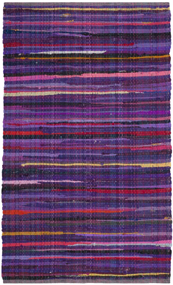 Arlo Home Hand Woven Area Rug, RAR240C, Purple/Multi,  2' 6" X 4'