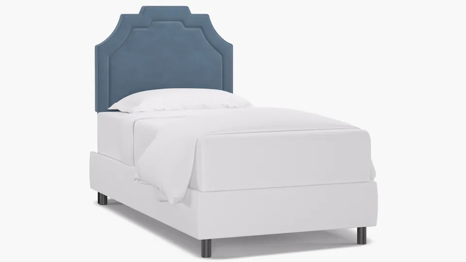Art Deco Headboard, Ocean Classic Velvet, Twin