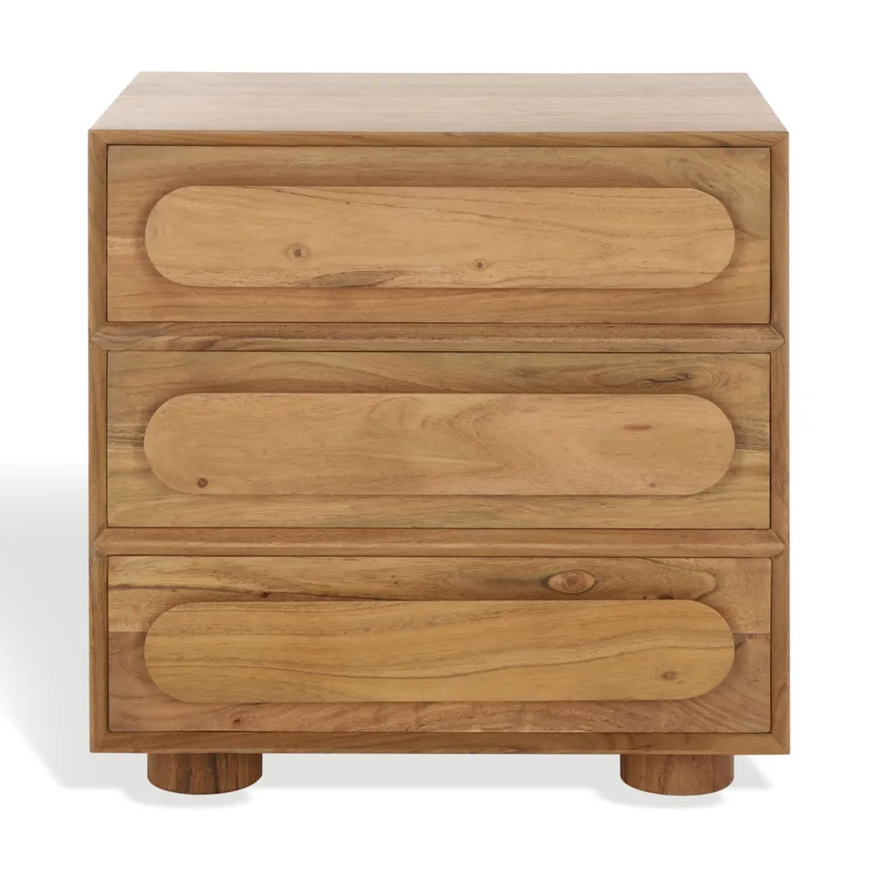 Lesliette 3 Drawer Nightstand - Natural