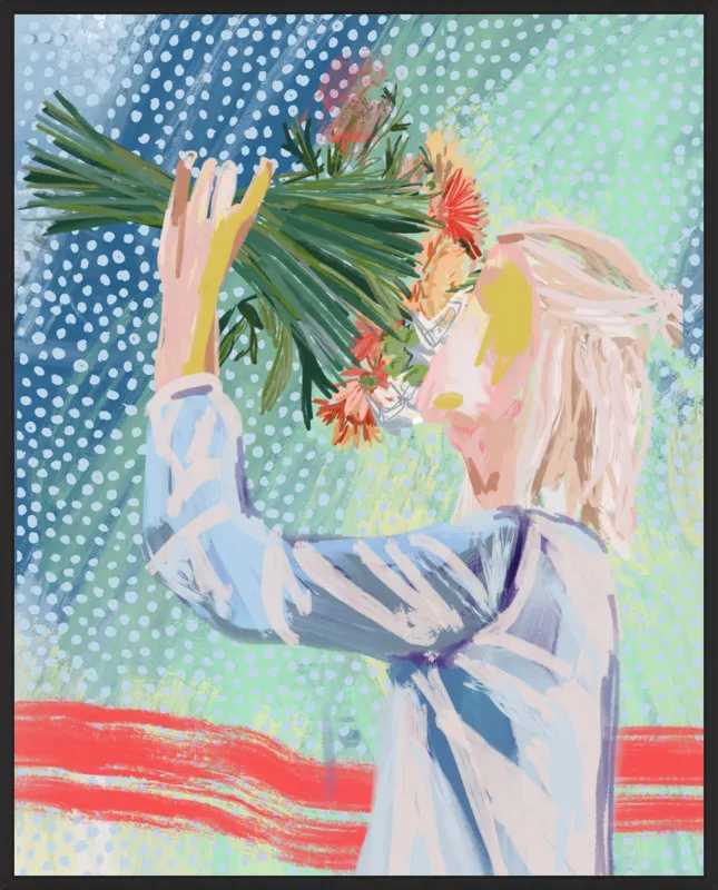 I like to stop and smell the roses  by Jamie Corley for Artfully Walls