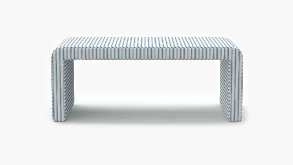 Waterfall Bench, Cornflower Classic Ticking Stripe