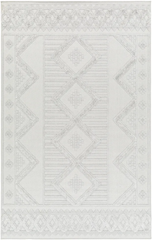 West Palm Beige Outdoor 2'7" x 7'3" Machine Woven Rug