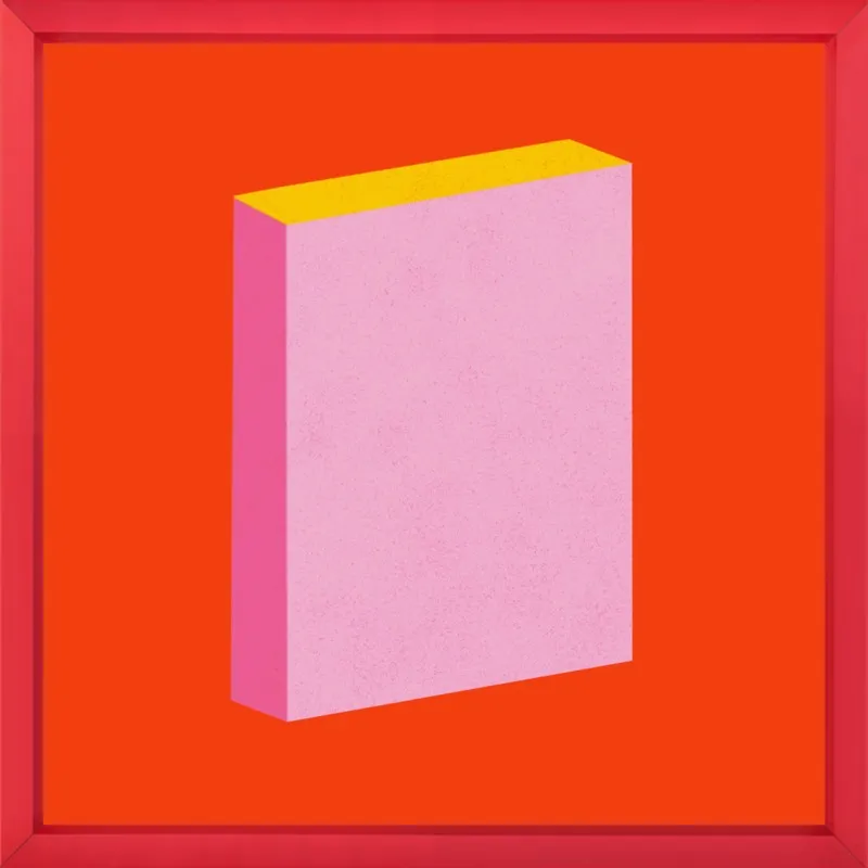 Color Books 3, Scarlet, Pink & Gold by Jessica Poundstone for Artfully Walls