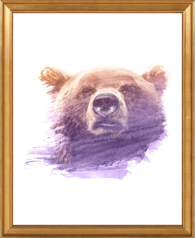 BEAR SUPERIMPOSED WATERCOLOR by Emiliano Deificus for Artfully Walls