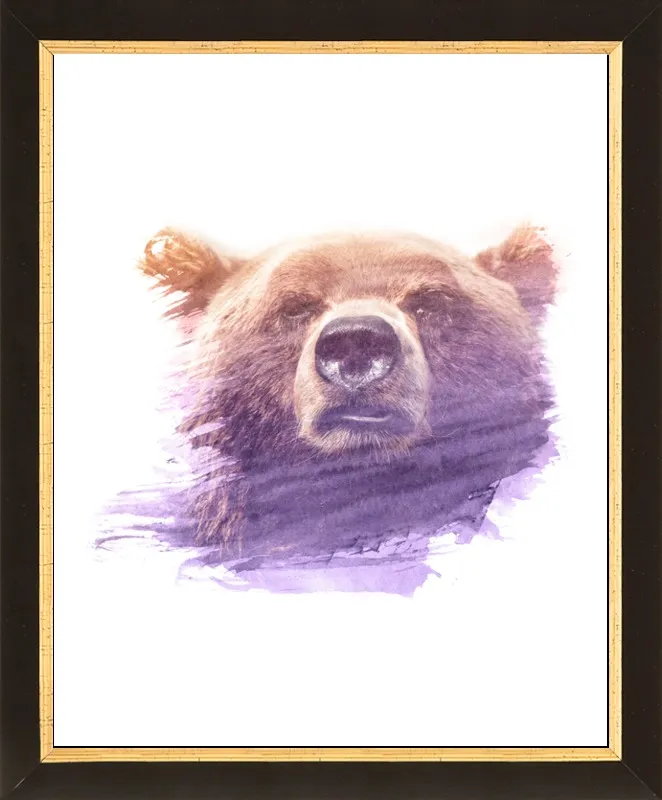 BEAR SUPERIMPOSED WATERCOLOR by Emiliano Deificus for Artfully Walls