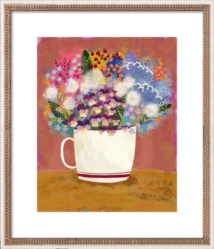 Violas in Russet by Joy Laforme for Artfully Walls