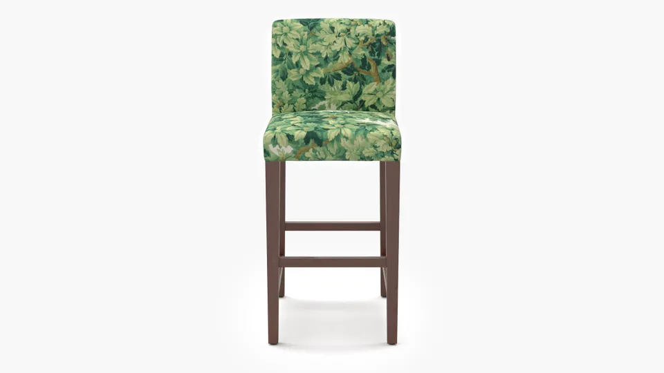 Signature Dining Bar Stool, Verdure Bois De Chene, Walnut Square Tapered Leg