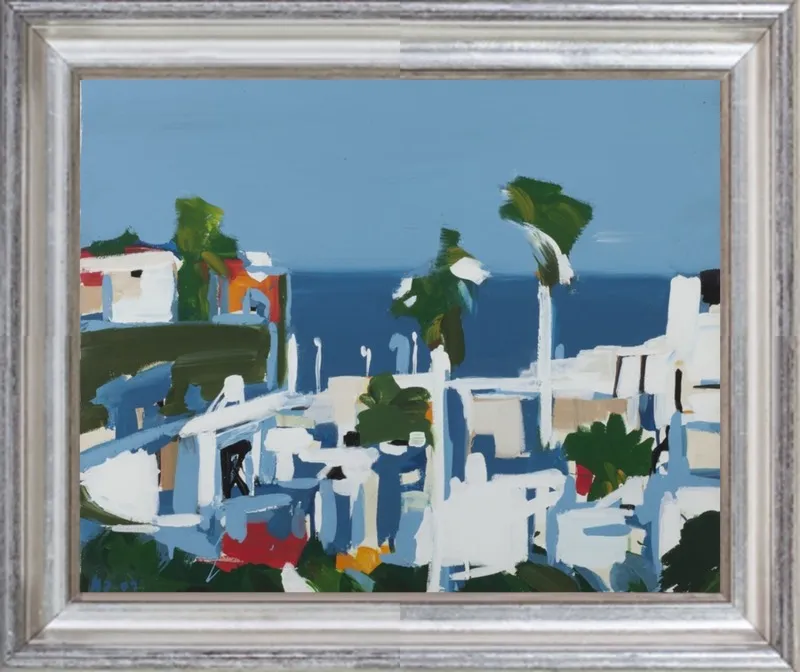Mediterranean landscape by Daniela Orlev for Artfully Walls