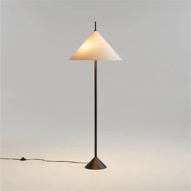 Seymour Telescoping Black Metal Floor Lamp 58.5"