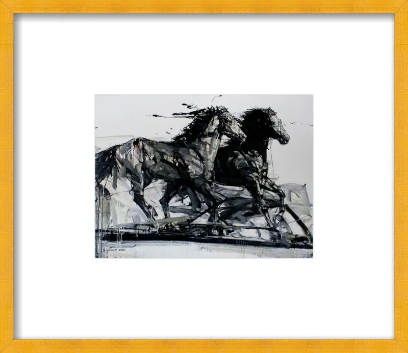 Black Stallions by Shao Y. Zhang for Artfully Walls