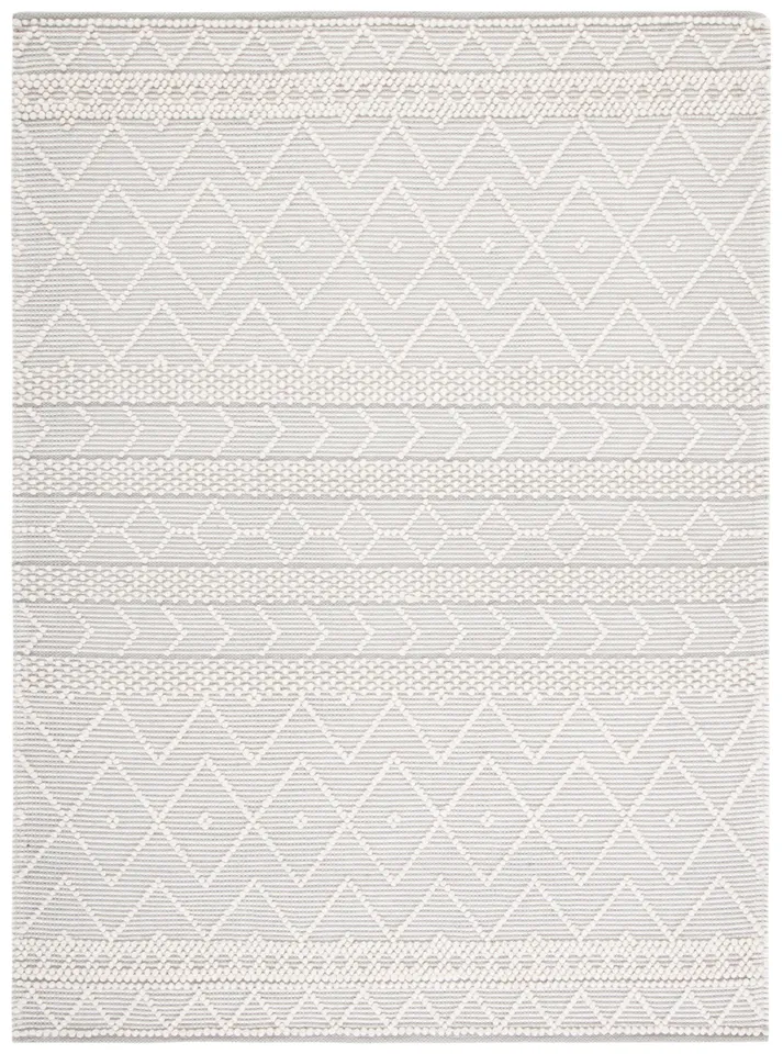 Safavieh Couture Natura Collection Hand Loomed Area Rug, Ivory / Grey, 4' x 6'